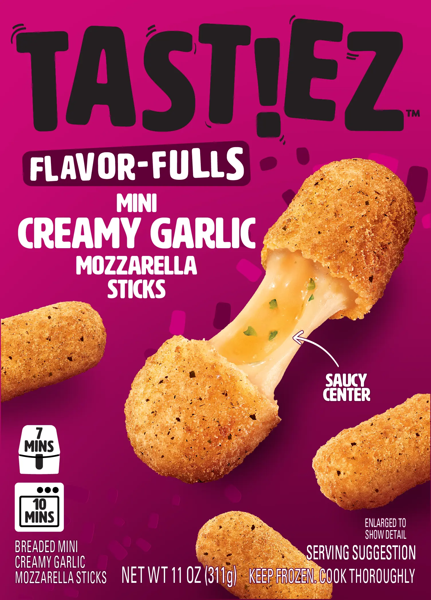 Mini Creamy Garlic Mozzarella Sticks